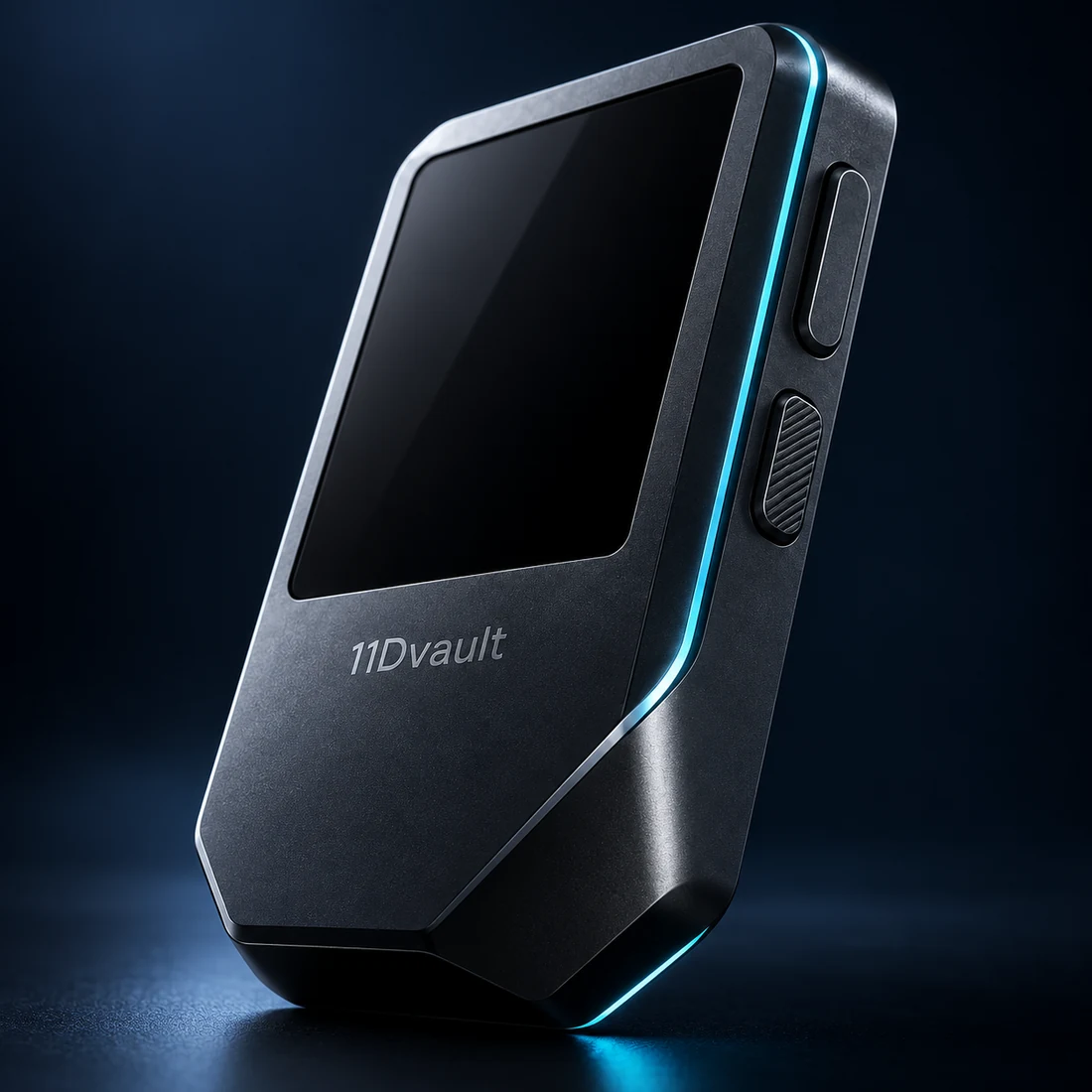 Alternative design visualization of the proposed 11Dvault device, not production hardware
